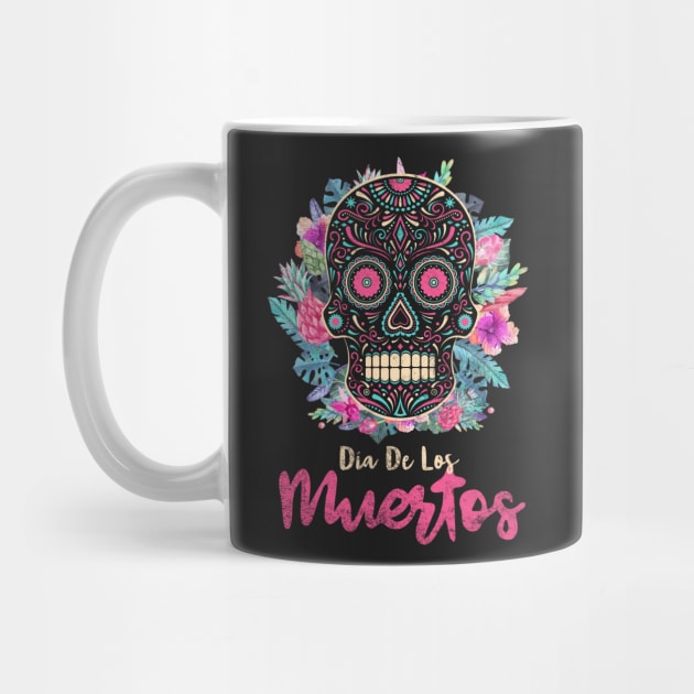 Dia De Los Muertos Flower Sugar Skull by SolarFlare